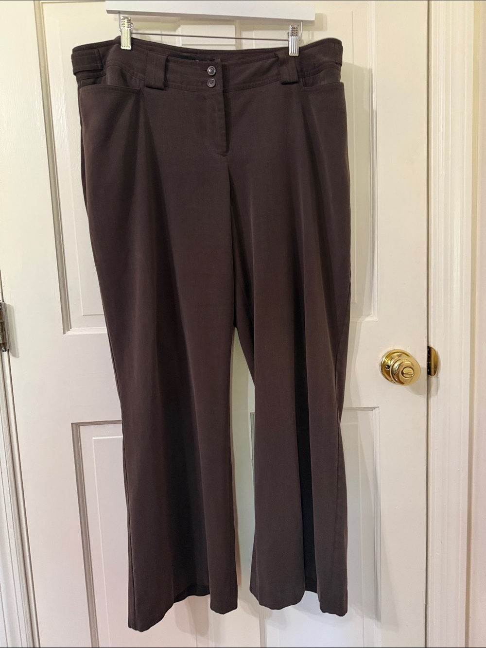 Lane Bryant Women's Plus Size 3 Classic Straight-Leg Pants in Dark Brown